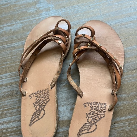 Ancient Greek Sandals Amalia Nail Studded Sandals Boho Preppy Western Womens 6 - Picture 8 of 9